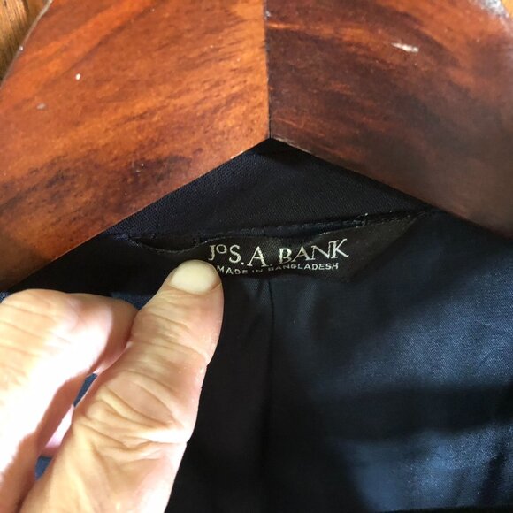 Jos. A. Bank Mens Blazer Jacket 42R Navy Wool Blend Classic Fit Double Button - Picture 13 of 16